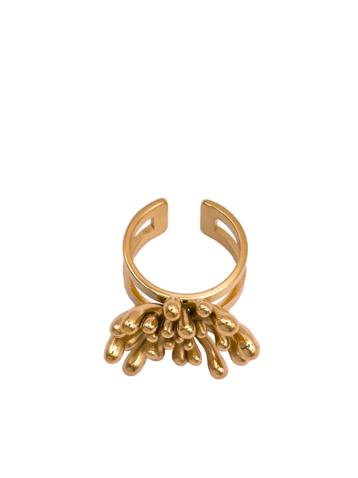 Coral Burst Adjustable Ring
