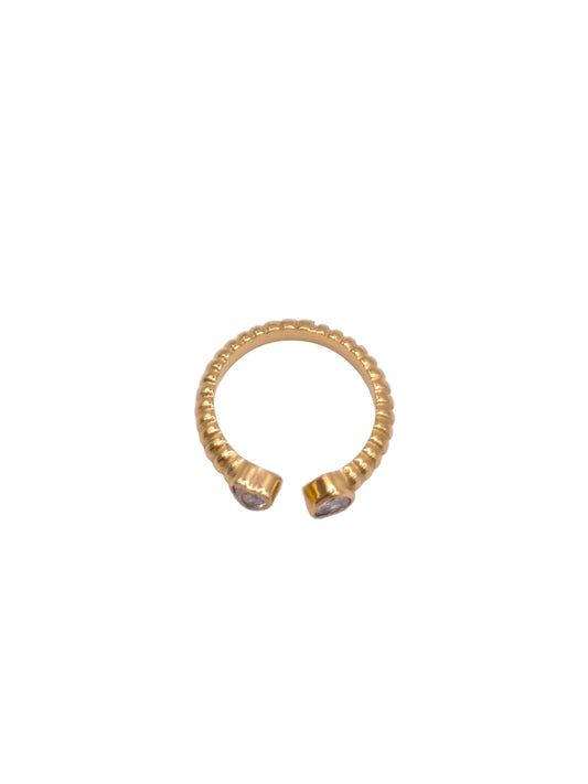Dual Hearts Adjustable Ring