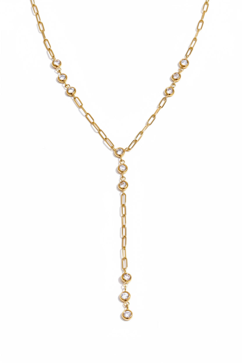 Julia Paperclip Drop Necklace