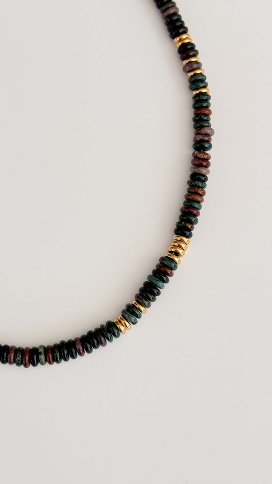 Winter Moon Beaded Necklace