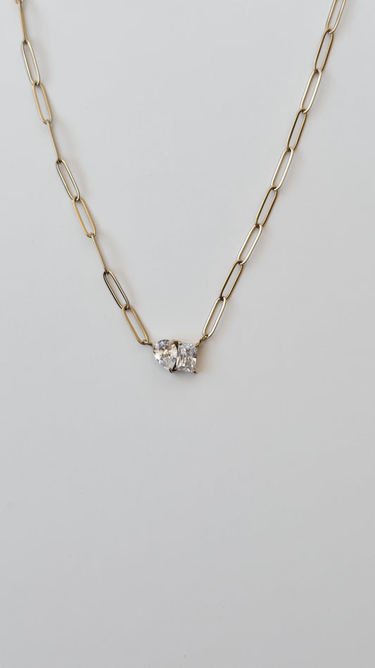 Twin Stone Necklace