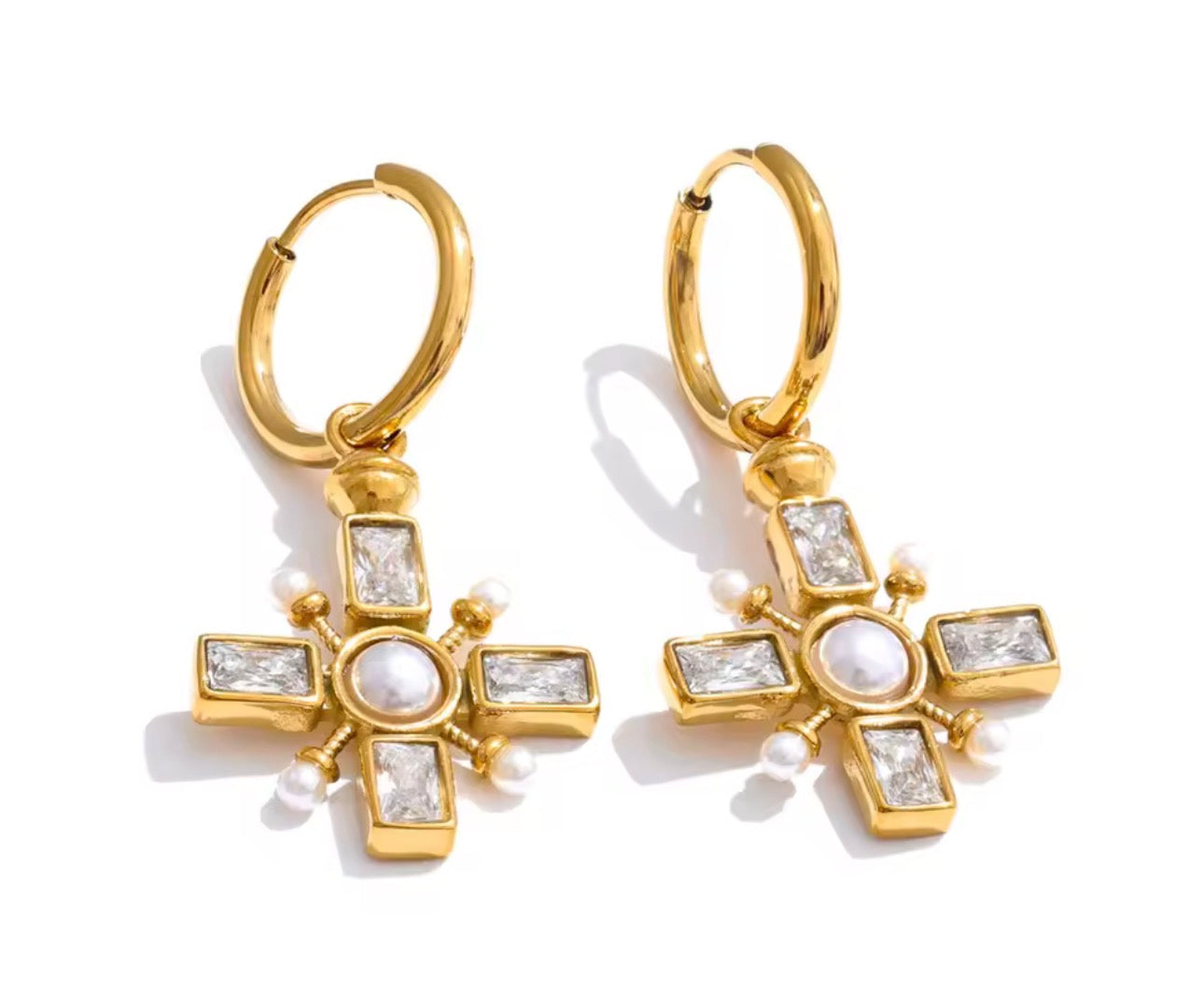 Royal Cross Earrings