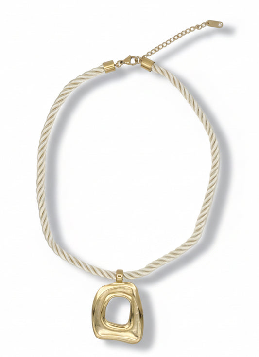 Golden Rope Charm Necklace