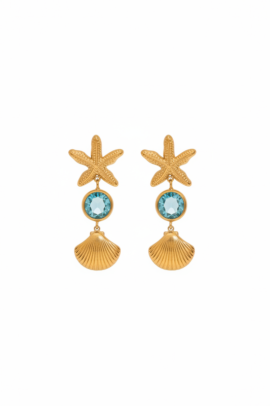 Caribbean vacation earrings ￼