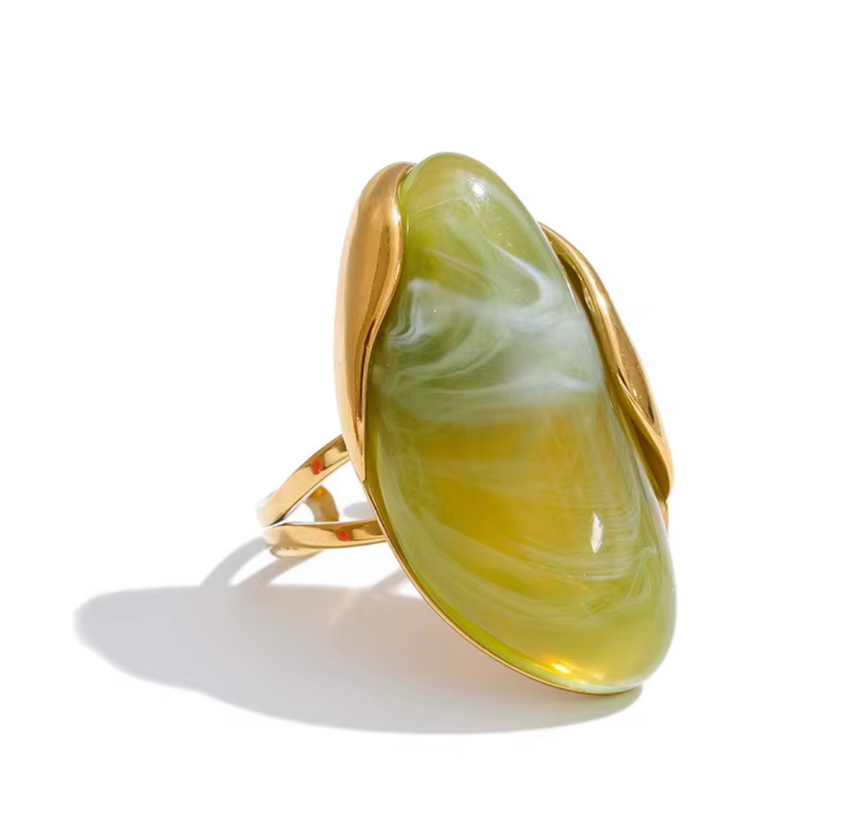 Shelly Resin Adjustable Ring