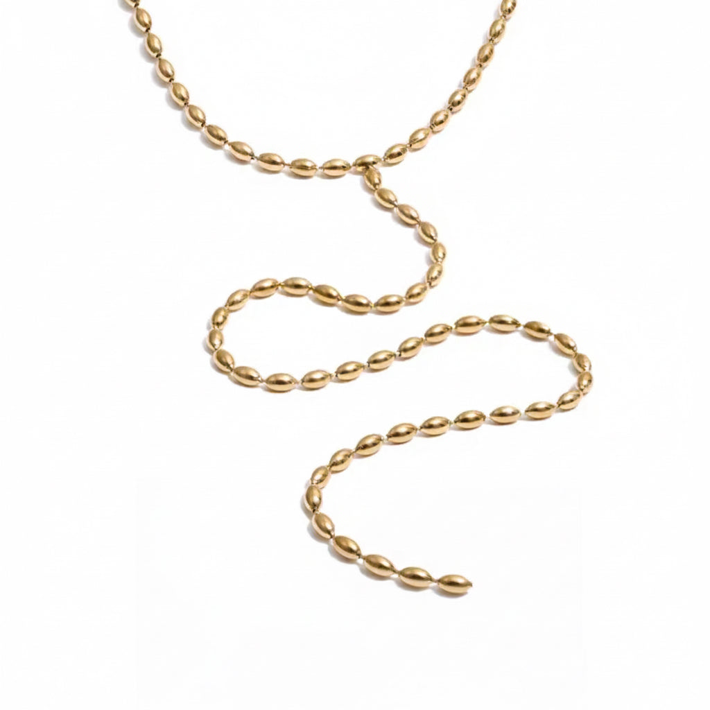 Olive Drop Chain Necklace