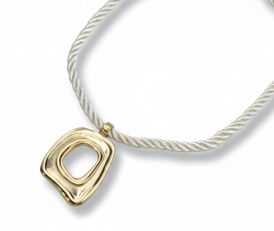 Golden Rope Charm Necklace