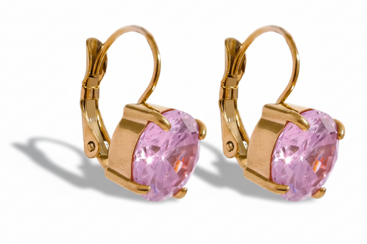 Rosy Pop Hoop Earrings
