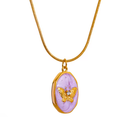 Violet Flutter Necklace