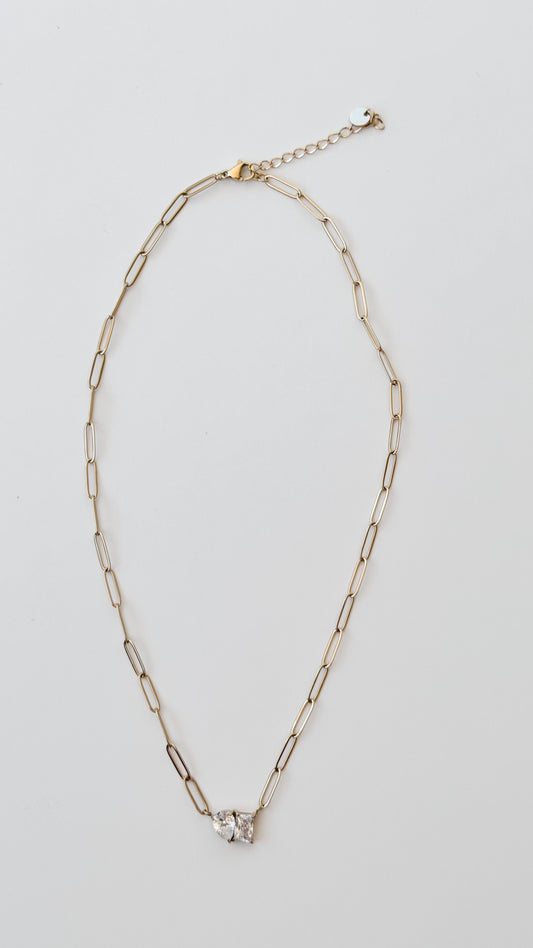 Twin Stone Necklace