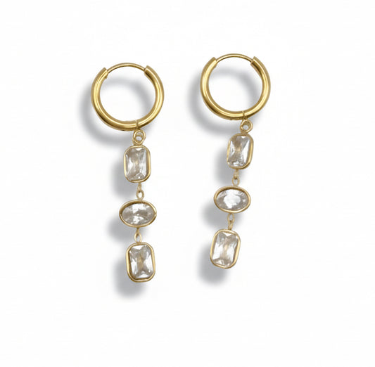 Golden Drip Hoop Earrings