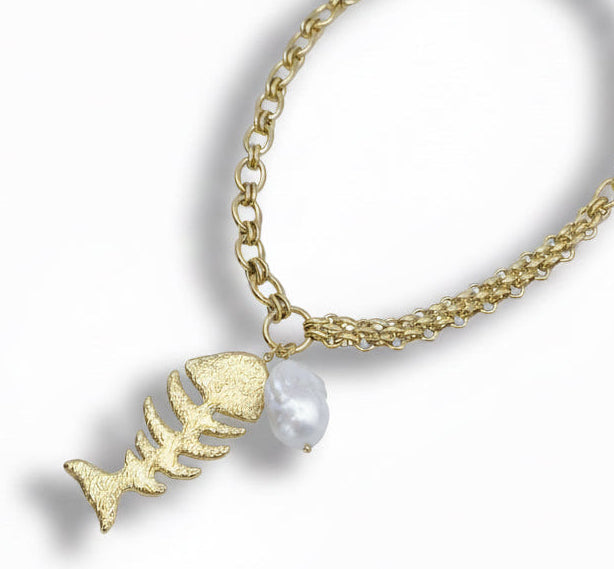 Luna Fish Dual Chain Necklace