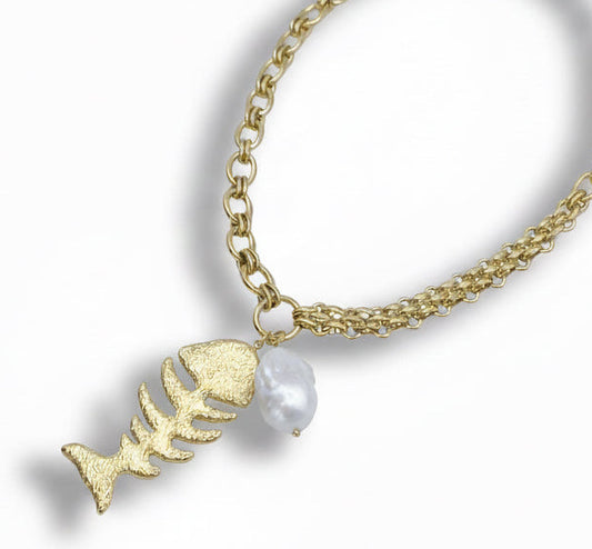 Luna Fish Dual Chain Necklace