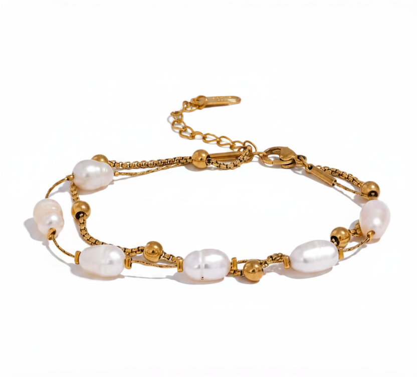 Double Stack Pearl Bracelet