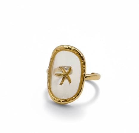 Sand Star Adjustable Ring￼