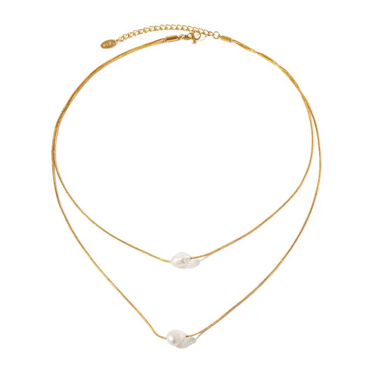 Pearl Duo Stack Necklace