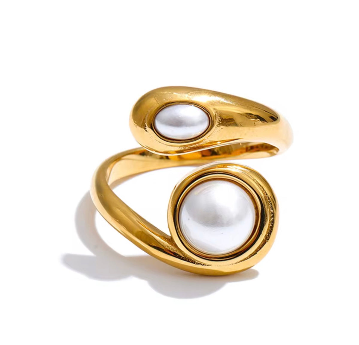 Pearl Wrap Adjustable Ring