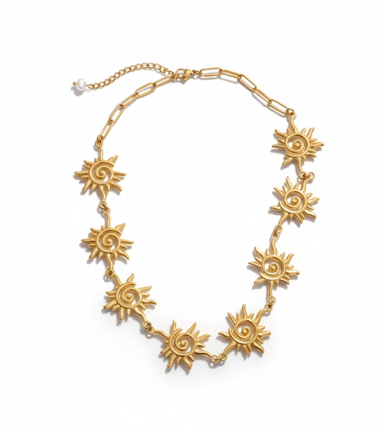Sunburst Link Necklace