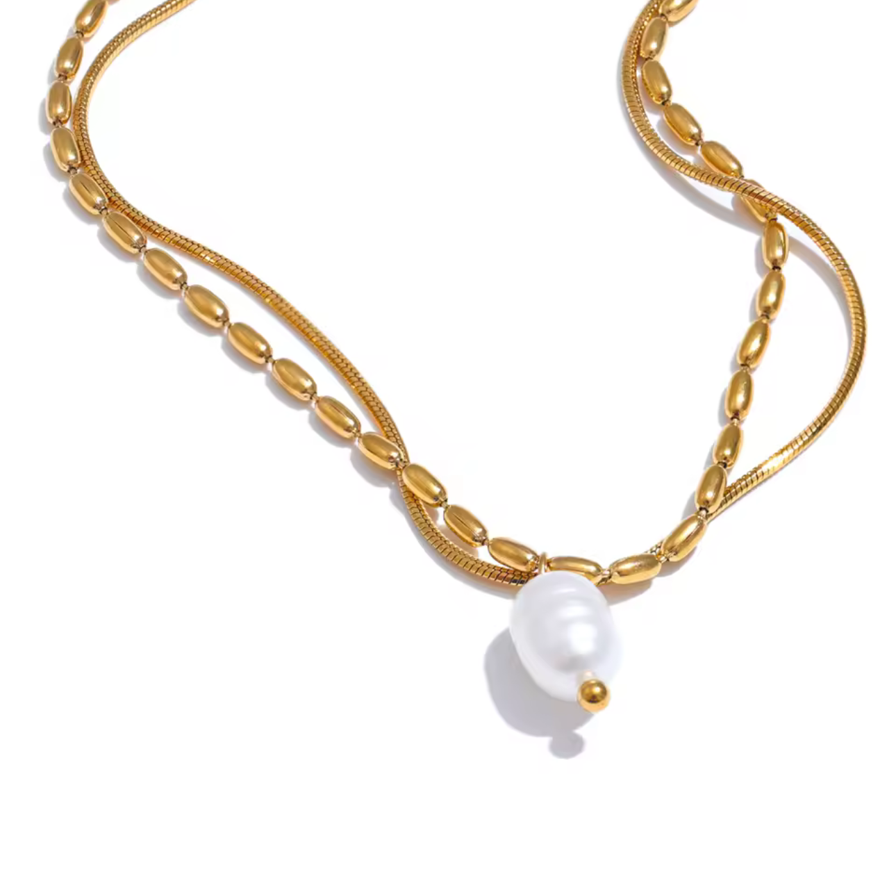 Seafoam pearl necklace