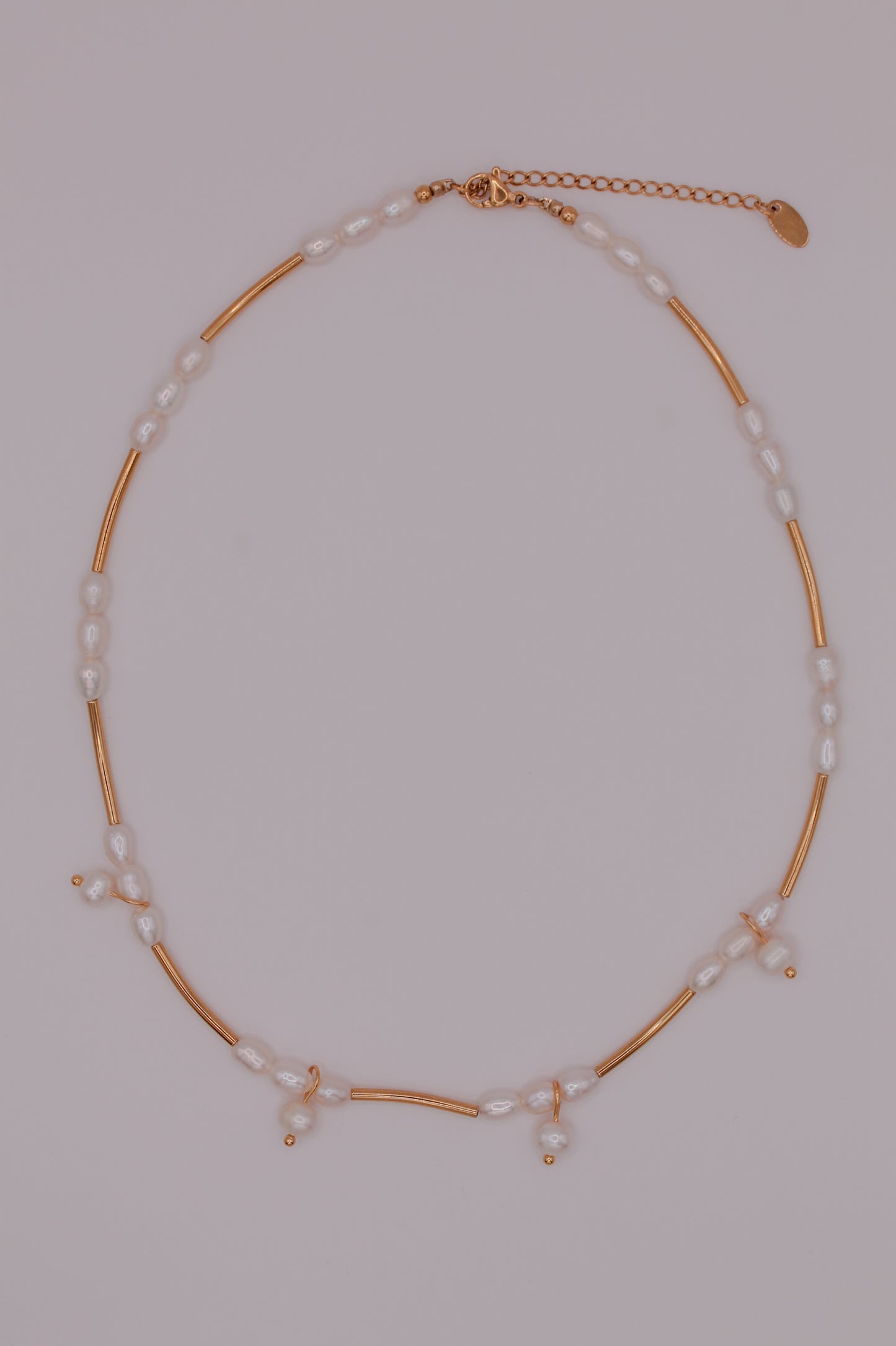 Modern Freshwater Pearl Bar Necklace