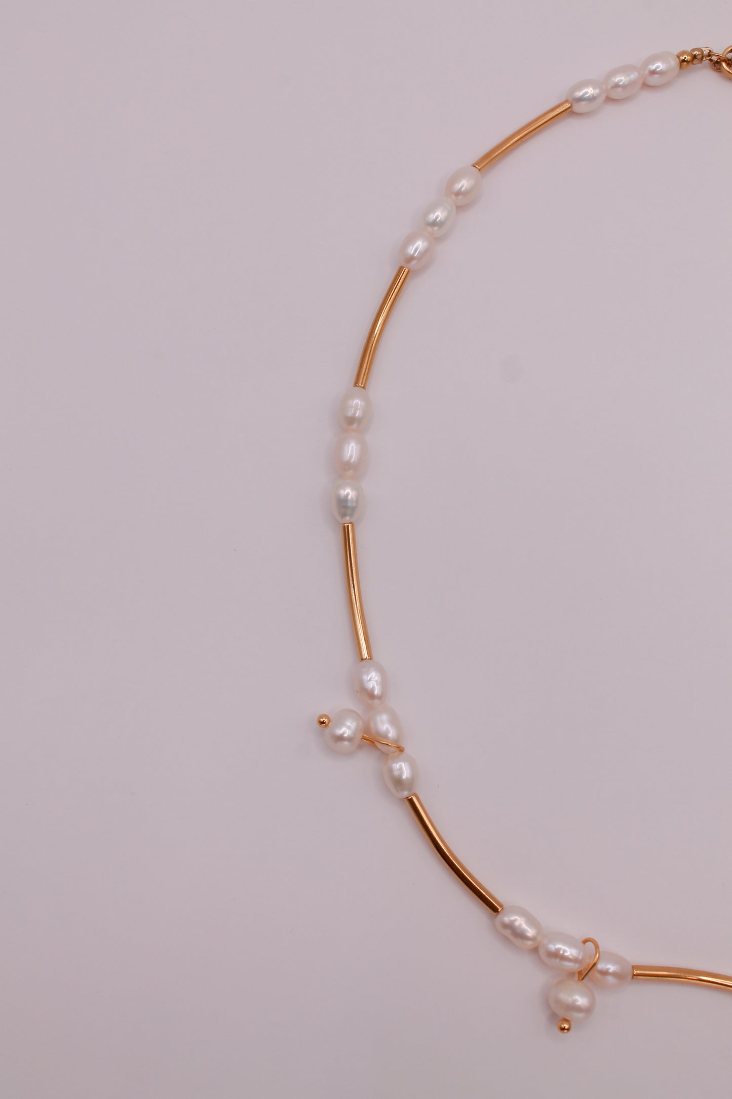 Modern Freshwater Pearl Bar Necklace