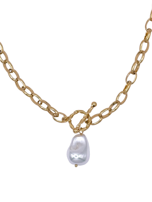Knot & Pearl Necklace