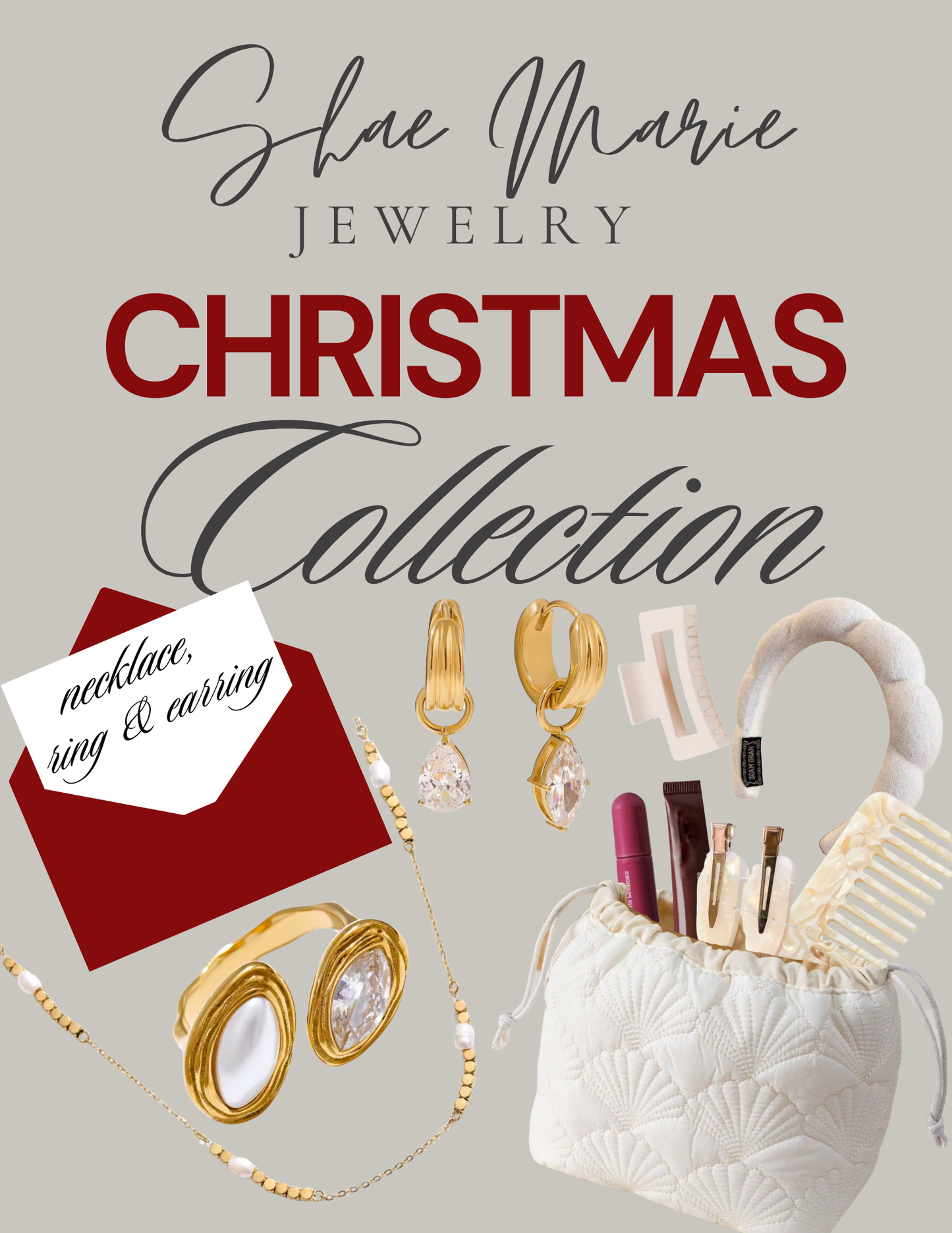 Christmas Gift Bundle- Necklace, Ring & Earrings