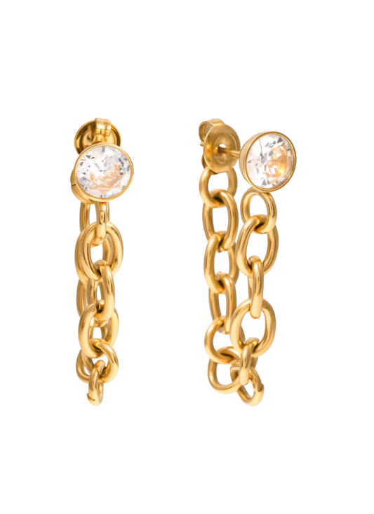 Golden Glow Link Earrings