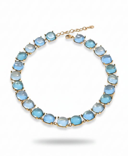 Aqua Gemstone Necklace