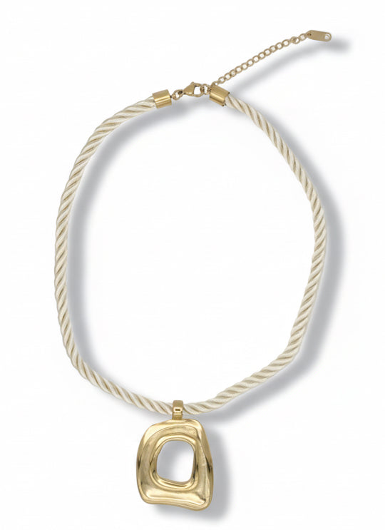 Golden Rope Charm Necklace