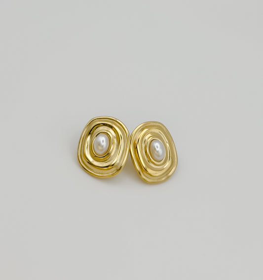 Ripple Gold Earring