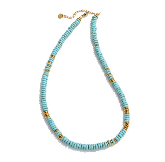 Turquoise beaded necklace