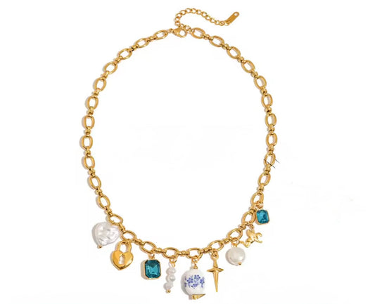 Amalfi coast charm necklace