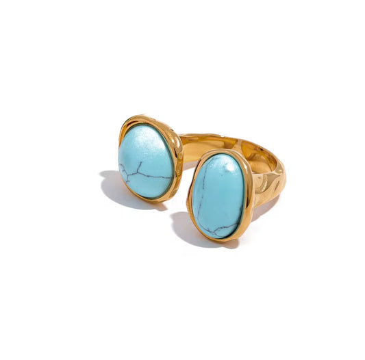 Turquoise & Gold Ring