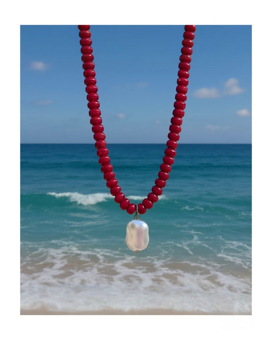Scarlet Tide Handmade Necklace