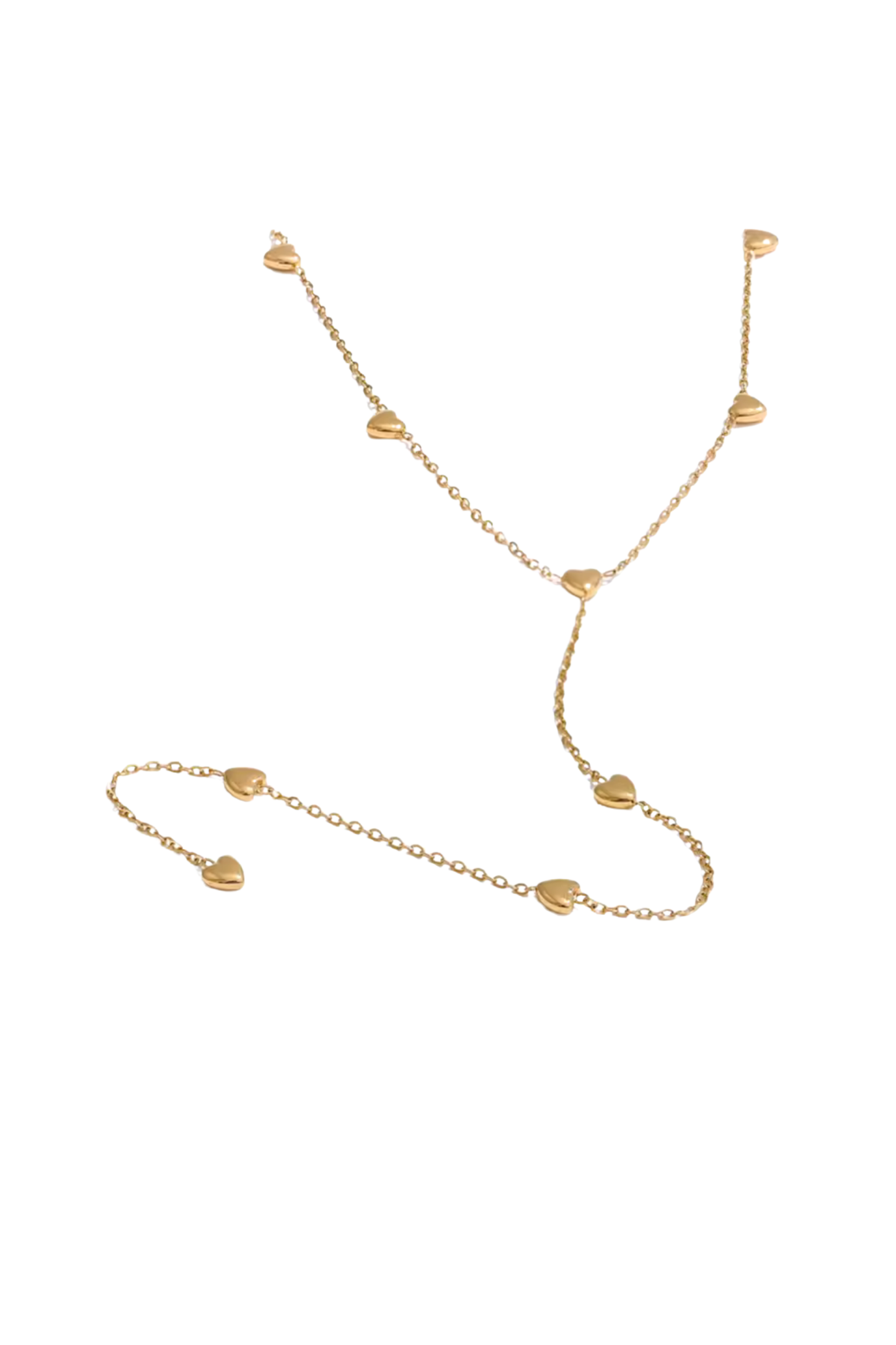 Heart Drop Chain Necklace