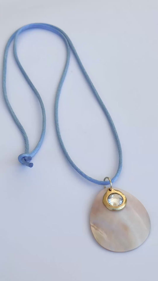 Blue lagoon corded necklace ￼