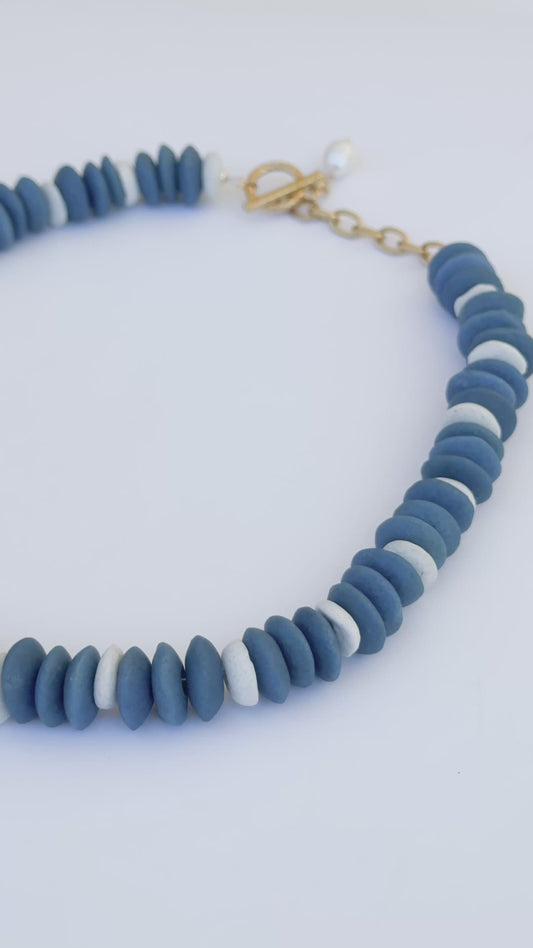 Pacific Blue Beaded Necklace